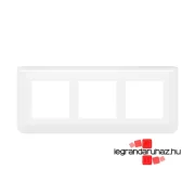   Legrand Program Mosaic keret régi 57 mm-es soroláshoz, 3x2 modulos, vízszintes, fehér , Legrand 078866L
