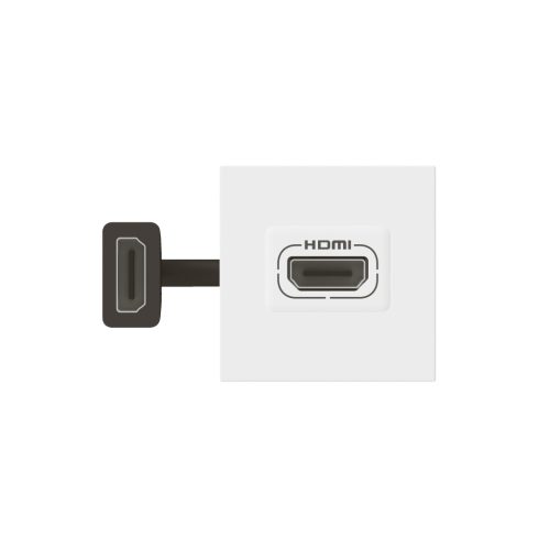 Legrand Program Mosaic HDMI aljzat, 2 modulos, elővezetékezett, fehér, Legrand 078979L