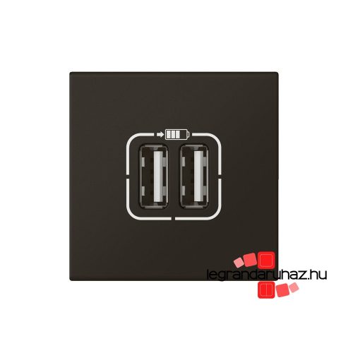 Legrand Program Mosaic dupla USB-A csatlakozóaljzat, 12W - 2,4 A antracit , Legrand 079194L