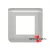 Legrand Program Mosaic keret 1x2 modulos, alumínium , Legrand 079302L