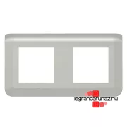   Legrand Program Mosaic keret 2x2 modulos, alumínium , Legrand 079304L