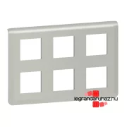   Legrand Program Mosaic 2x3x2 modulos keret, alumínium , Legrand 079332L