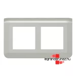 Legrand Program Mosaic 2x2 modulos keret, vízszintes, alumínium , Legrand 079364L