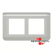  Legrand Program Mosaic 2x2 modulos keret, vízszintes, alumínium , Legrand 079364L
