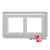 Legrand Program Mosaic 2x2 modulos keret, vízszintes, alumínium , Legrand 079364L