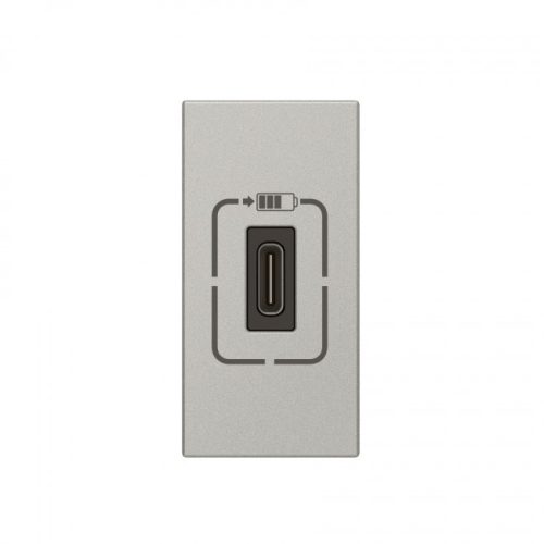 Legrand Program Mosaic USB-C - 230 V - 5 V, 1 modulos, alumínium, Legrand 079389