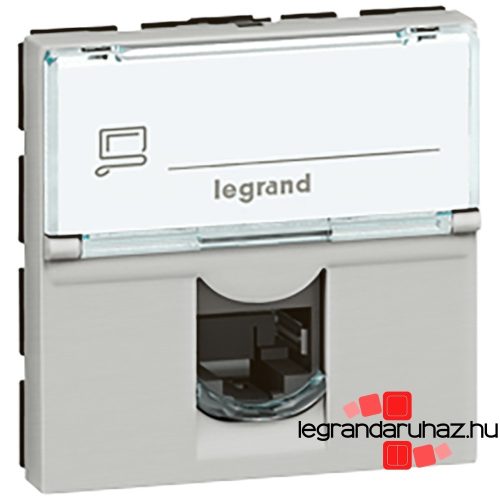 Legrand Program Mosaic LCS2 RJ45 aljzat Cat.5e UTP, 2 mod, alumínium, Legrand 079454