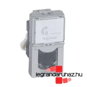   Legrand Program Mosaic RJ 45 informatikai csatlakozóaljzat, 1 x RJ 45 árnyékolatlan (UTP) Cat.6A, 1 modul széles, aluminium, Legrand 079471