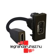   Legrand Program Mosaic HDMI 1.4, 1m matt fekete 079478L,  Legrand 079478L