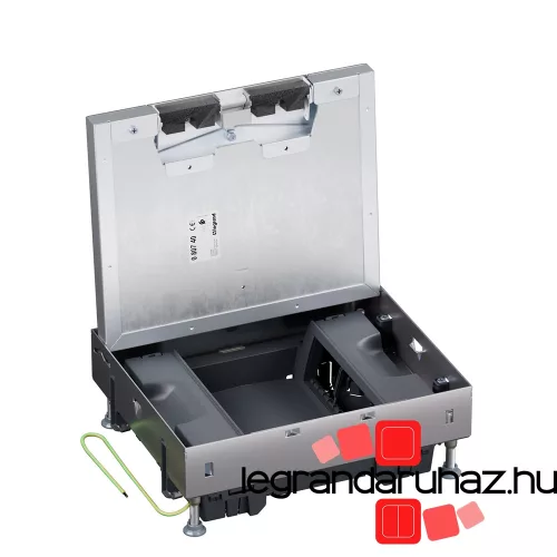 Legrand padlódoboz perem nélkül, álpadlóhoz, fém, 12 modul, függőleges, Legrand 080740