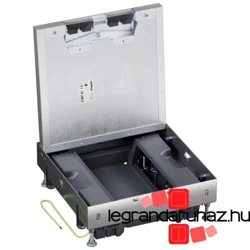 Legrand padlódoboz perem nélkül, álpadlóhoz, fém, 16 modul, függőleges, Legrand 080741