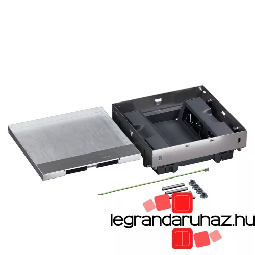 Legrand padlódoboz perem nélkül, álpadlóhoz, fém, 16 modul, függőleges, Legrand 080741