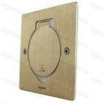 Legrand Mini négyzetes padlódoboz csatlakozóaljzathoz, csiszolt aranyszínű, Legrand 089710