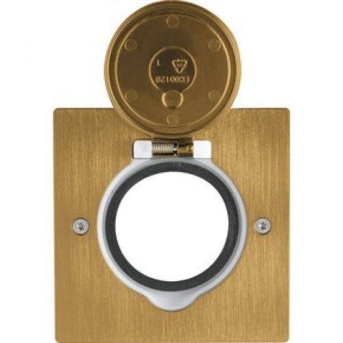 Legrand Mini négyzetes padlódoboz csatlakozóaljzathoz, csiszolt aranyszínű, Legrand 089710