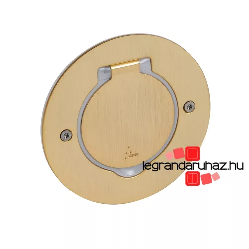 Legrand Mini kerek padlódoboz csatlakozóaljzathoz, csiszolt aranyszínű, Legrand 089711