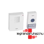 Legrand Vezeték nélküli csengő ECO kit, beltéri egység és nyomógomb, Legrand 094250
