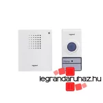 Legrand Vezeték nélküli csengő ECO kit, beltéri egység és nyomógomb, Legrand 094250