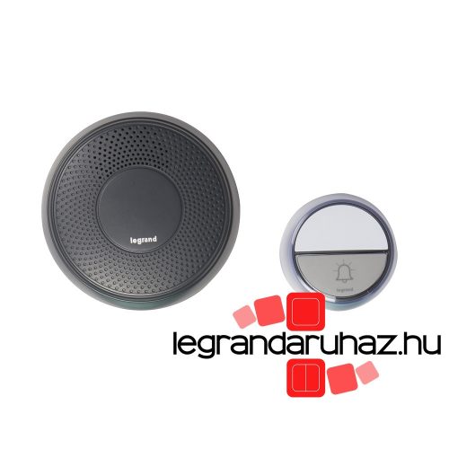 Legrand Vezeték nélküli csengő STANDARD szett antracit elemes, Legrand 094253