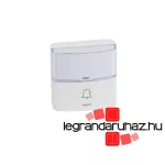 Legrand Kiegészítő PRÉMIUM szögletes csengőnyomó gomb IP54-es, 100m-es hatótávolsággal, elemmel, fehér, Legrand 094279
