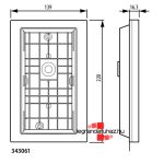 Legrand Süllyesztőkeret Linea 3000 kaputáblához, Legrand 343061