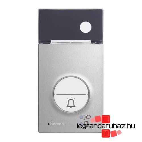 Legrand Bticino 2 vezetékes (SCS buszos) kaputelefon kiegészítő videó kaputábla előlap: fém, LINEA 3000, szürke, Legrand 343082