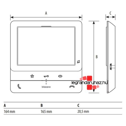 Legrand Classe100 V16B - video beltéri egység Basic, Legrand 344652