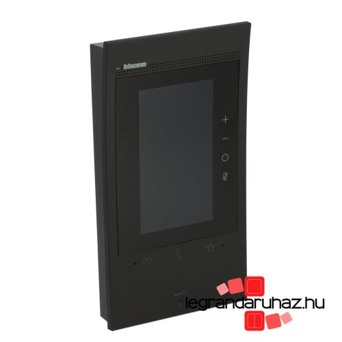 Legrand Bticino 2 vezetékes (SCS buszos) kaputelefon kiegészítő: videó beltéri egység, Classe 300EOS, fekete, Legrand 344884