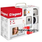   Legrand 2 vezetékes EASYKIT Wi-Fi videó kaputelefon szett: színes videó (7''), bővíthető 1 lakásos, DIN moduláris táppal, fehér360915