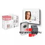 Legrand 2 vezetékes EASYKIT Wi-Fi videó kaputelefon szett: színes videó (7''), bővíthető 1 lakásos, DIN moduláris táppal, fehér360915