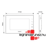 Legrand 2 vezetékes EASYKIT Wi-Fi videó kaputelefon szett: színes videó (7''), bővíthető 1 lakásos, DIN moduláris táppal, fehér360915