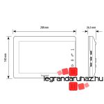 Legrand 2 vezetékes EASYKIT Essential kaputelefon kiegészítő: videó beltéri egység: 7''-os, színes kijelző, tápegység nélkül, fehér, Legrand 363225