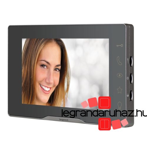 Legrand 2 vezetékes EASYKIT Plus kaputelefon kiegészítő: videó beltéri egység: 7''-os, színes kijelző, adapterrel, tükörhatású, Legrand 364220