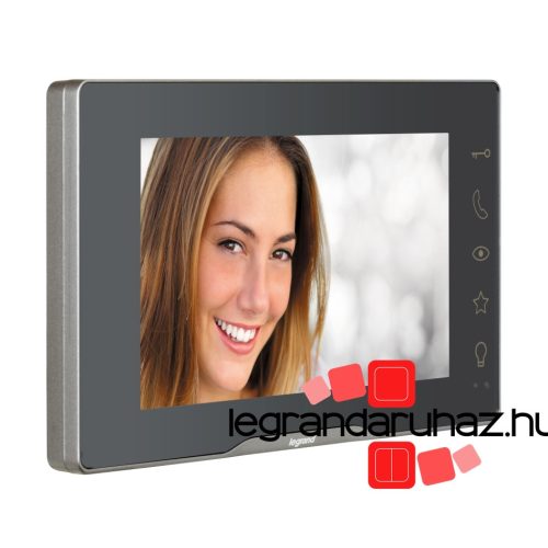 Legrand 2 vezetékes EASYKIT Plus kaputelefon kiegészítő: videó beltéri egység: 7''-os, színes kijelző, adapterrel, tükörhatású, Legrand 364220