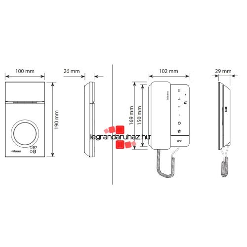 Legrand CLASSE100 A16M - audio beltéri kézi +  L3000, Legrand 364231