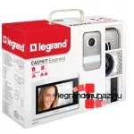 Legrand 2 vezetékes EASYKIT Essential videó kaputelefon szett: színes videó (7''), bővíthető 1 lakásos, adapterrel, fehér, Legrand 367910