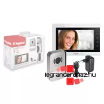 Legrand 2 vezetékes EASYKIT Essential videó kaputelefon szett: színes videó (7''), bővíthető 1 lakásos, adapterrel, fehér, Legrand 367910