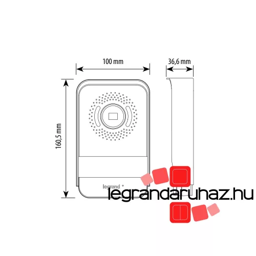 Legrand 2 vezetékes EASYKIT Essential videó kaputelefon szett: színes videó (7''), bővíthető 1 lakásos, adapterrel, fehér, Legrand 367910