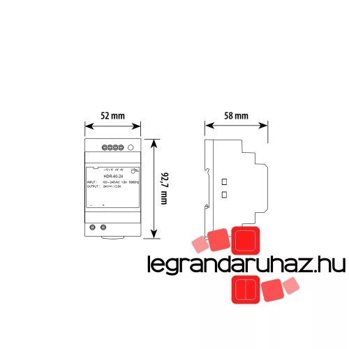 Legrand 2 vezetékes EASYKIT Essential videó kaputelefon szett: színes videó (7''), bővíthető 1 lakásos, DIN moduláris táppal, fehér, Legrand 367915