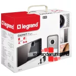Legrand 2 vezetékes EASYKIT Plus videó kaputelefon szett: színes videó (7''), bővíthető 1 lakásos, adapterrel, tükörhatású, Legrand 368910