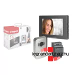 Legrand 2 vezetékes EASYKIT Plus videó kaputelefon szett: színes videó (7''), bővíthető 1 lakásos, DIN moduláris táppal, tükörhatású, Legrand 368915
