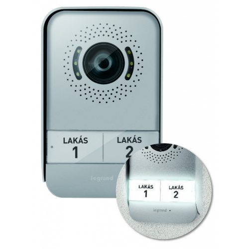Legrand 2 vezetékes kültéri egység, videó, színes, 1 v. 2 nyomógomb, Legrand 369339