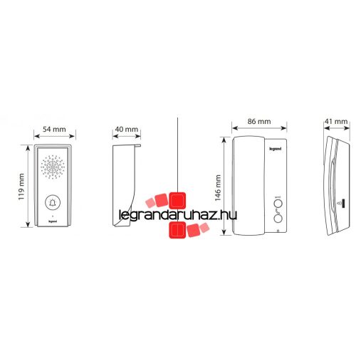 Legrand 3-vezetékes audió kaputelefon szett, 1 lakásos, Legrand 369500