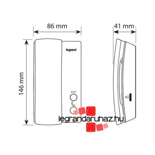 Legrand 3-vezetékes audió kaputelefon kiegészítő beltéri egység, Legrand 369505