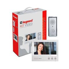   Legrand 4-vezetékes színes videó kaputelefon szett, kihangosított, 1 lakásos, 7"-os beltéri egységgel, Legrand 369580