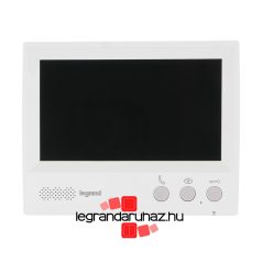   Legrand 4-vezetékes színes videó kaputelefon kiegészítő 7"-os beltéri egység, kihangosított, Legrand 369585
