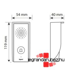 Legrand 3-vezetékes audió kaputábla, Legrand 369595