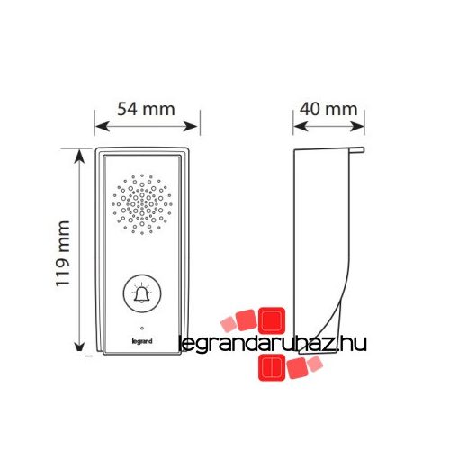 Legrand 3-vezetékes audió kaputábla, Legrand 369595