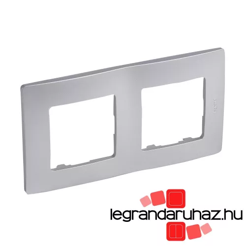 Legrand Niloé kettes keret, alumínium, Legrand 397042