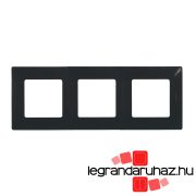 Legrand Niloé hármas keret, onyx fekete, Legrand 397053