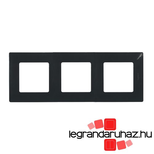 Legrand Niloé hármas keret, onyx fekete, Legrand 397053